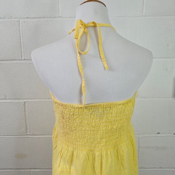 y2k Butter Yellow Pastel Coquette Boho Hippie Fairy Cottage Cowgirl Lacey Top - Picture 4 of 13